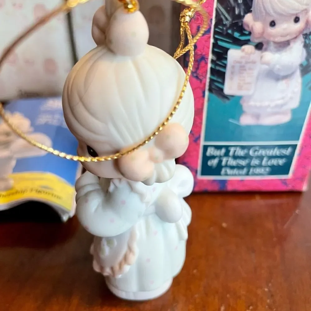 PRECIOUS MOMENTS CHRISTMAS ORNAMENT “But the Greatest of These is Love” 1992